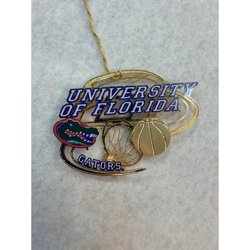 Baldwin 2003 University of Florida Gators Basketball Gold Tone Metal Ornament